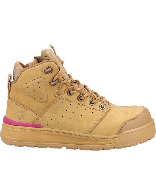 Hard Yakka Natural 3056 Lace Leather Wheat Safety Boots