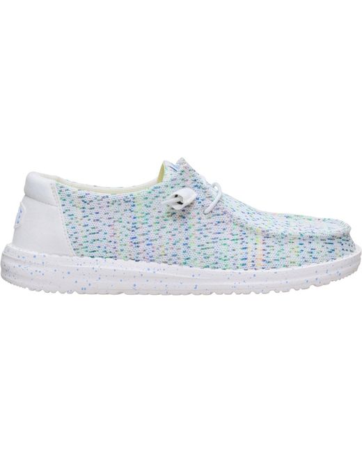 HeyDude Blue Wendy Stretch Polyester /Multi Loafers