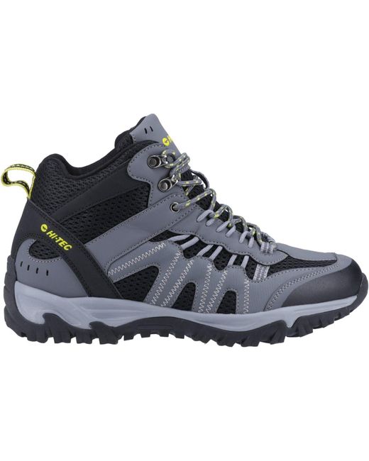 Hi-tec Gray Jaguar Mid Synthetic Graphite//Citron Hiking Boots for men
