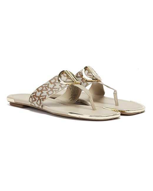 DKNY Brown Amber halcott thong chino-sandale
