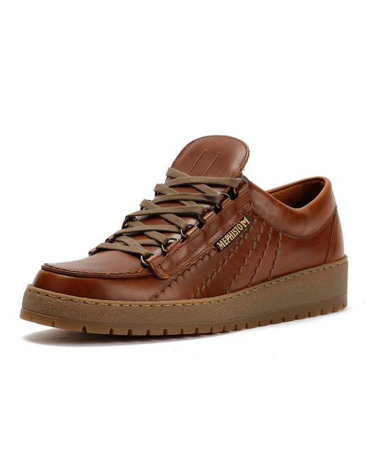 Mephisto Brown Heritage 4778 Leather Chestnut Shoes for men