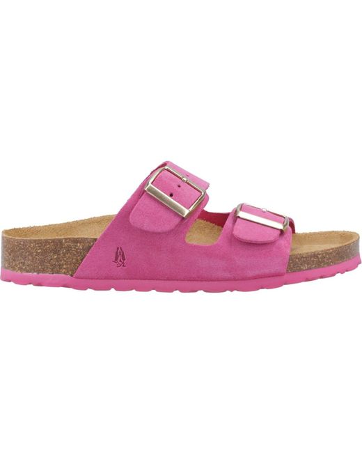 Hush Puppies Pink Blaire Suede Fuchsia Sandals