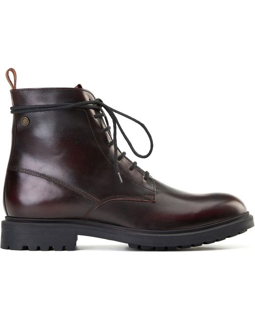 Base London Black Brunel Leather Ankle Boots for men