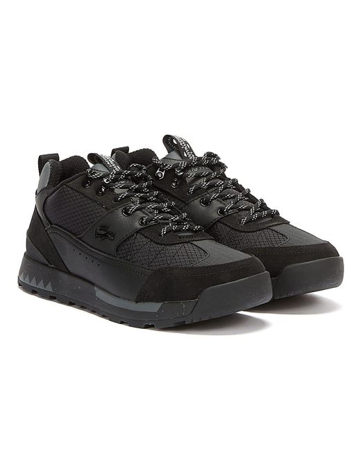 lacoste urban breaker high top trainers in khaki black