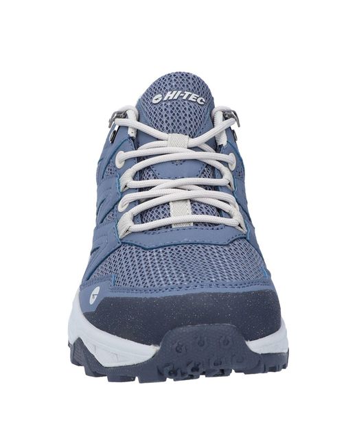 Hi-tec Blue Saunter Wp Synthetic Mesh Flintstone Hiking Boots
