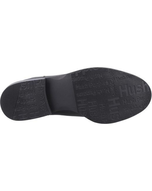 Hush Puppies Black Viola Leather Boots