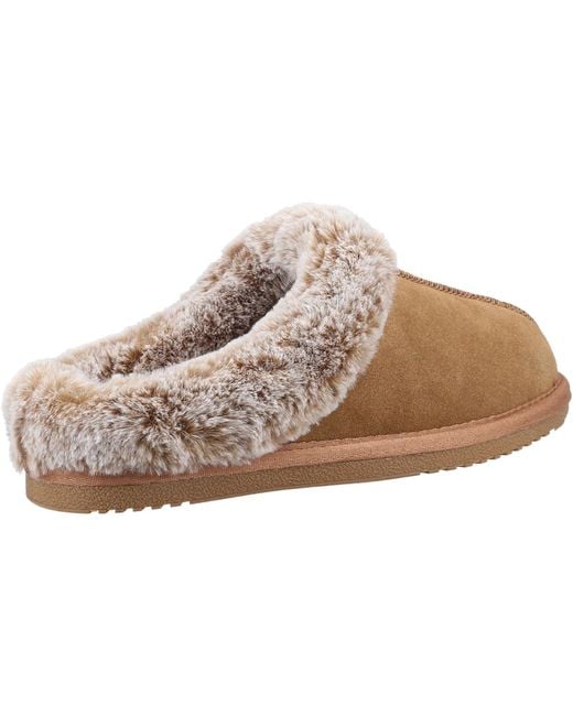 Hush Puppies Brown Amara Suede Slippers