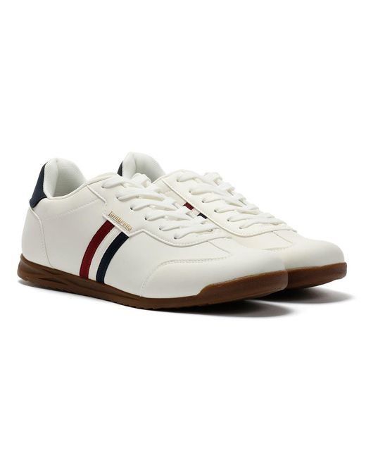Lambretta White Tackle Trainers for men