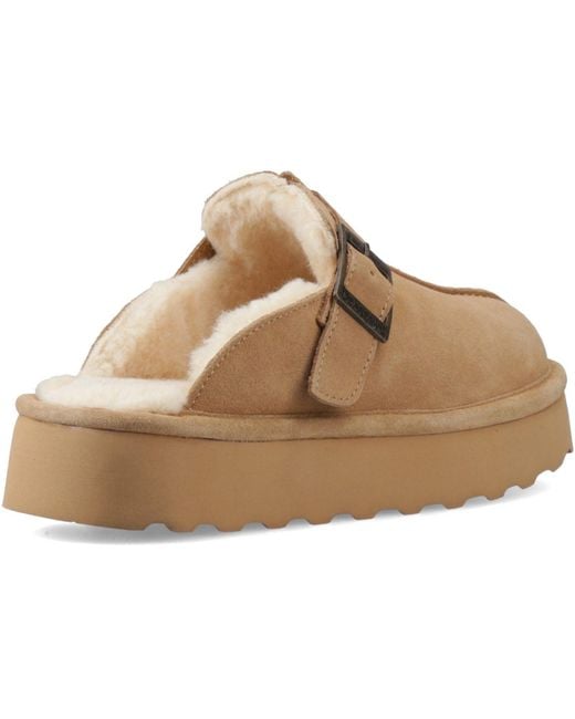 BEARPAW Natural Moxie Suede Coffee Slippers