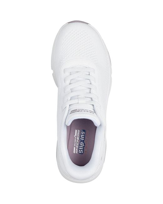 Skechers White Bobs Sparrow Flex Too You Textile Trainers
