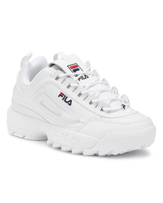 white disruptor ii platform trainers