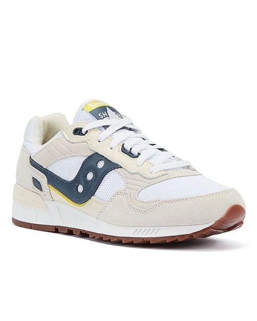 Saucony White Shadow 5000 /blue Trainers