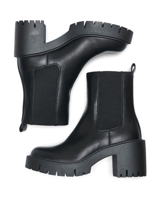 ONLY Black Bluebell-1 Polyurethane Heeled Ankle Boots