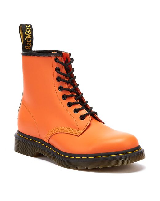 Dr. Martens Dr. Martens 1460 Smooth Leather Womens Orange Boots - Lyst