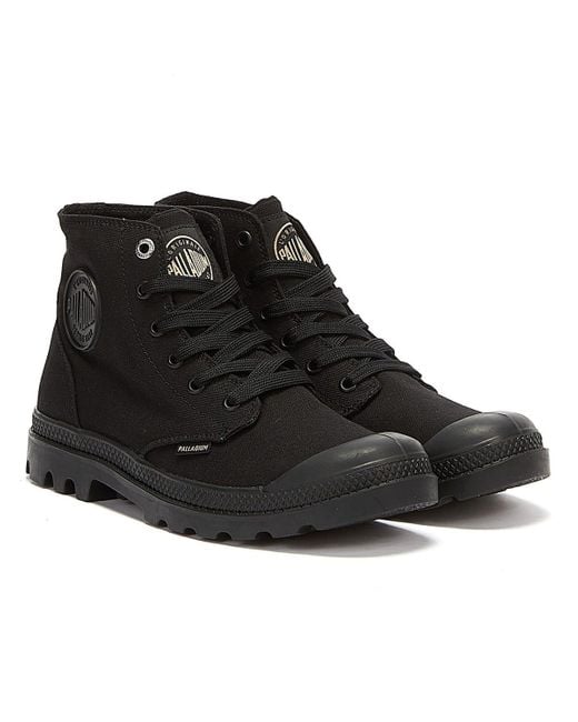 Palladium Black Pampa Hi Mono Chrome Boots for men