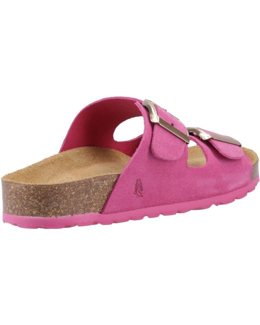Hush Puppies Pink Blaire Suede Fuchsia Sandals