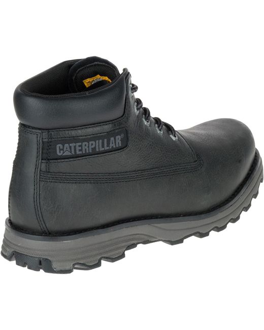 Caterpillar Black Founder Nubuck Leather Ankle Boots for men