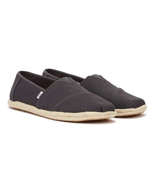 TOMS Gray Alpargata Rope Forged Iron Repreve Knit Espadrilles for men