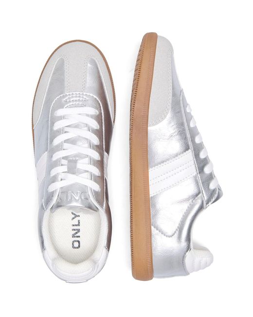 ONLY White Amber Synthetic Trainers