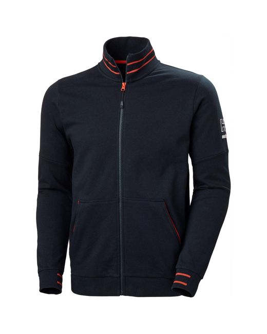 Helly Hansen Blue Kensington Zip Cotton Sweatshirt for men