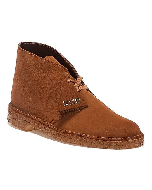 Clarks Brown Originals Desert Trek Suede Cola Boots for men