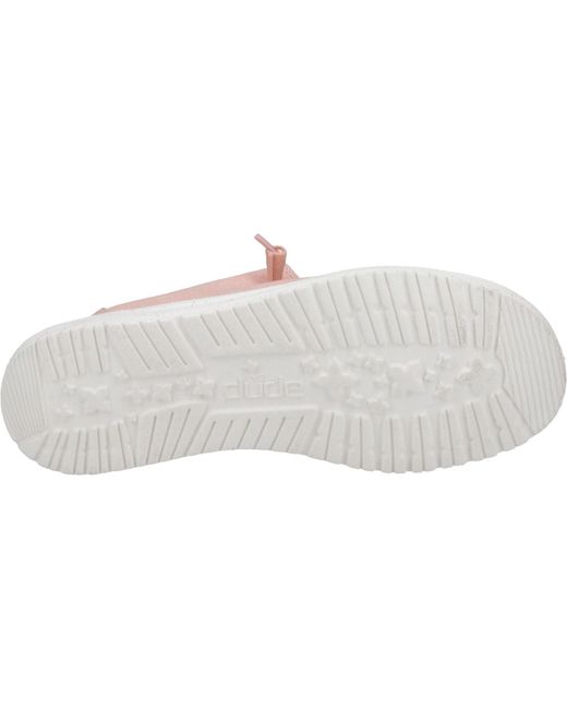 HeyDude Pink Wendy Canvas 100% Cotton Shoes