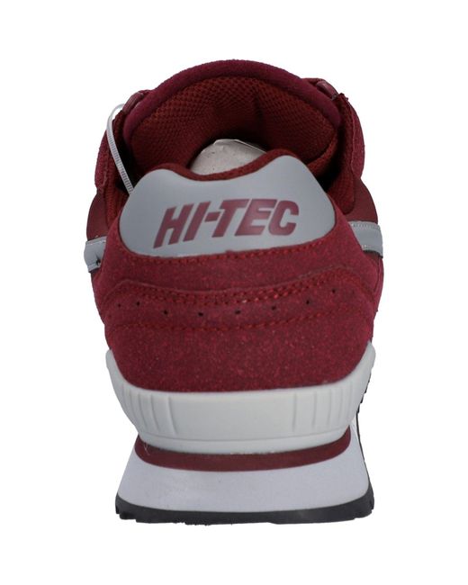 Hi-tec Red Shadow Pu Suede/Synthetic Cherry Lace-Up Shoes for men