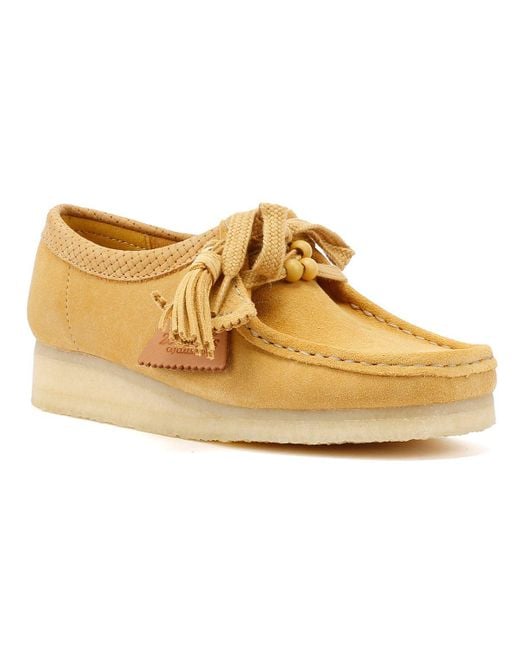 Clarks Yellow Wallabee Suede Golden Tan Shoes