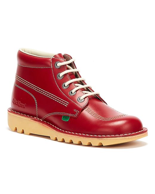 Kickers Red Kick Hi Leather Boots for men