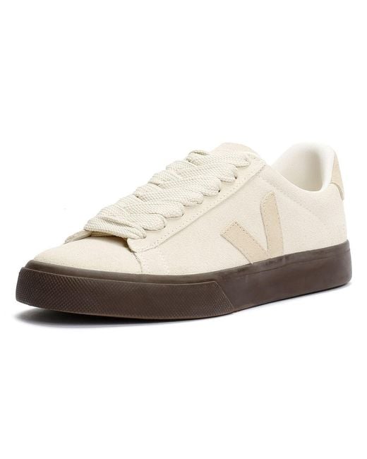 Veja White Campo Bold Suede Pierre Almond Eagle Trainers