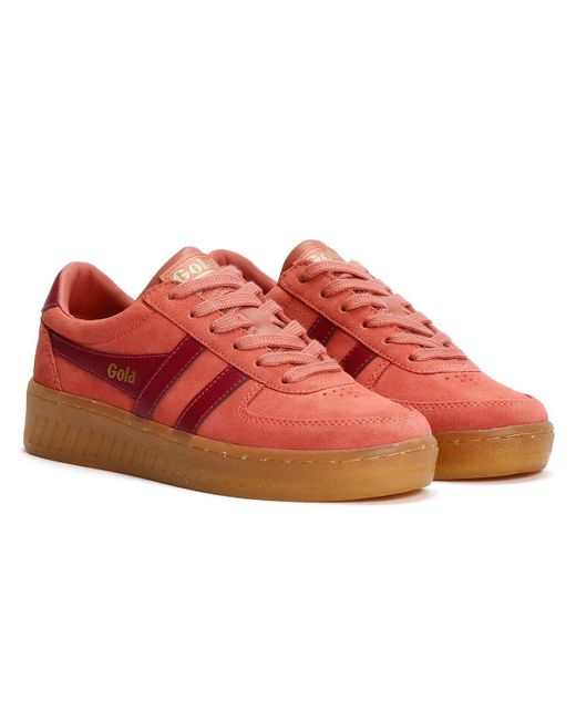 Gola Red Grandslam Suede Clay/Cerise Trainers