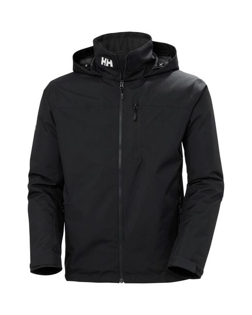 Helly Hansen Sport Black Crew Hooded Midlayer Sailing 2.1 Sailing Jacket for men