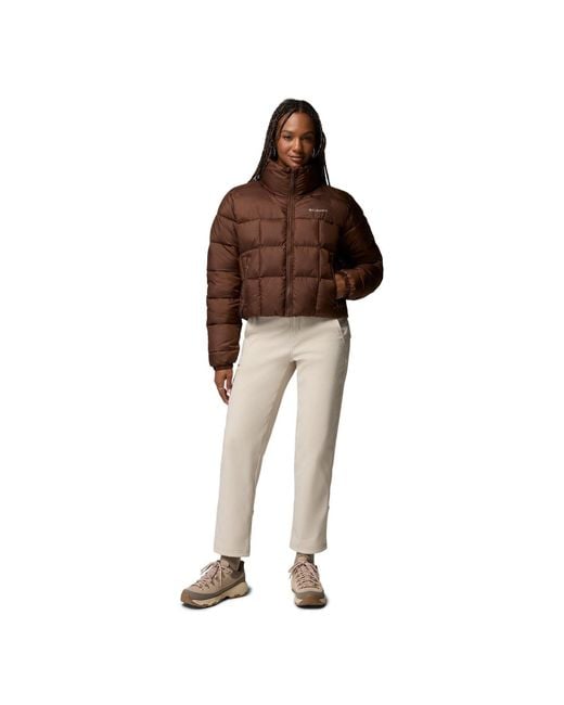 Columbia Brown Puffect Iii Cropped Jacket Puffer Jackets