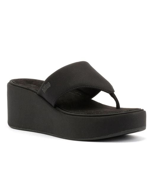 FitFlop Platfforms Woven Wedge Ankle Strap Sandals - Satsuma / Pink Perfect Mix