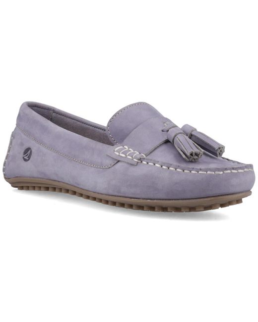 Sperry Top-Sider Blue Salvador Slip On Nubuck Moccasins Shoes