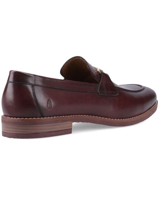 Hush Puppies Brown Moses Leather Bordeaux Loafers for men