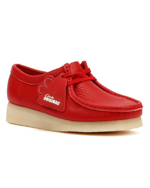 Clarks Red Wallabee Lederschuhe
