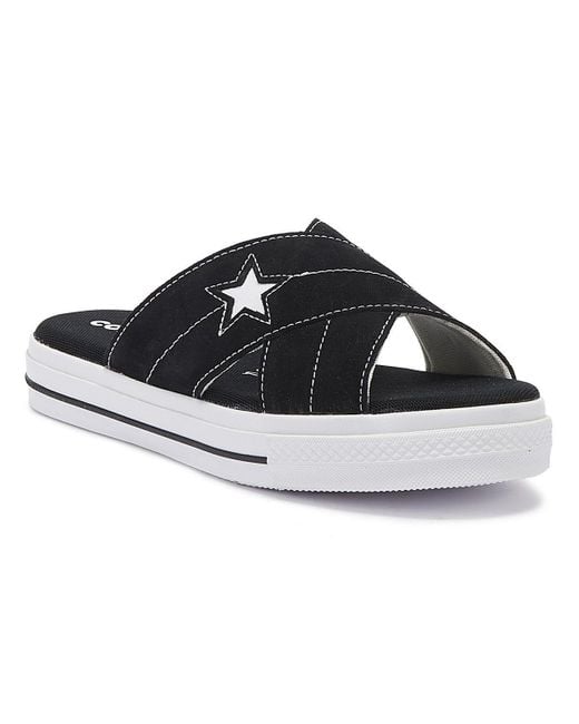 converse one star black womens