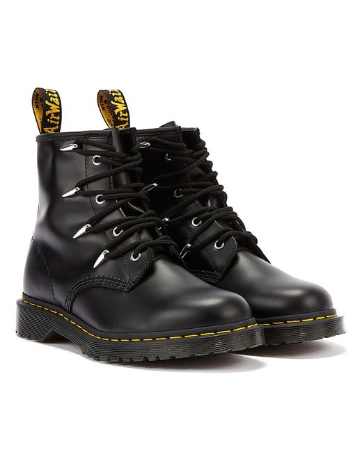 Dr. Martens Black 1460 Alien Hardware Leather Lace Up Boots