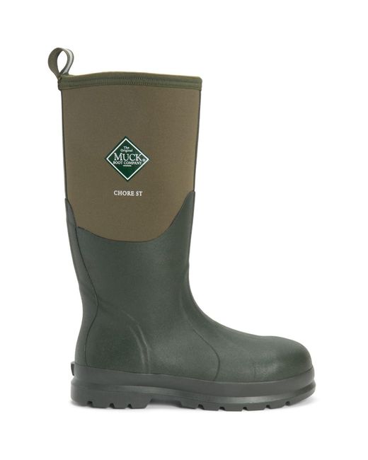Muck Boot Green Chore Classic Hi Steel Cap Synthetic Wellington Boots