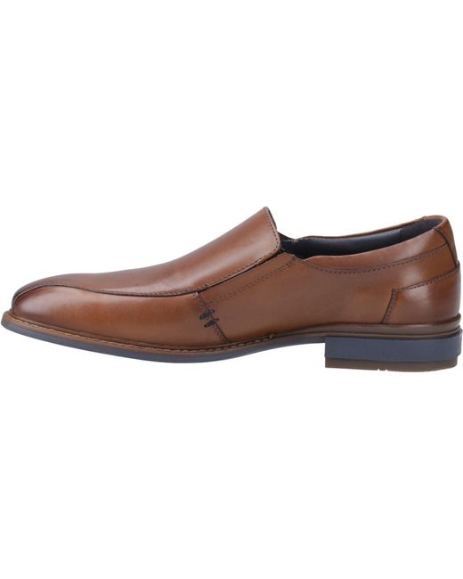 Pod Brown Spear Leather Cognac Slip-On Shoes for men