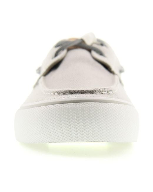 Sperry Top-Sider White Helm 2-Eye Textile Boat Shoes for men
