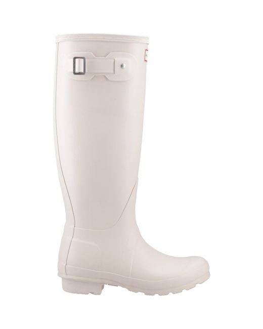 Hunter White Original Tall Rubber Cast Wellington Boots