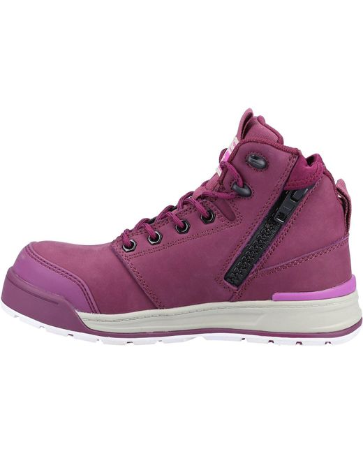 Hard Yakka Purple 3056 Lace Leather Shiraz Safety Boots