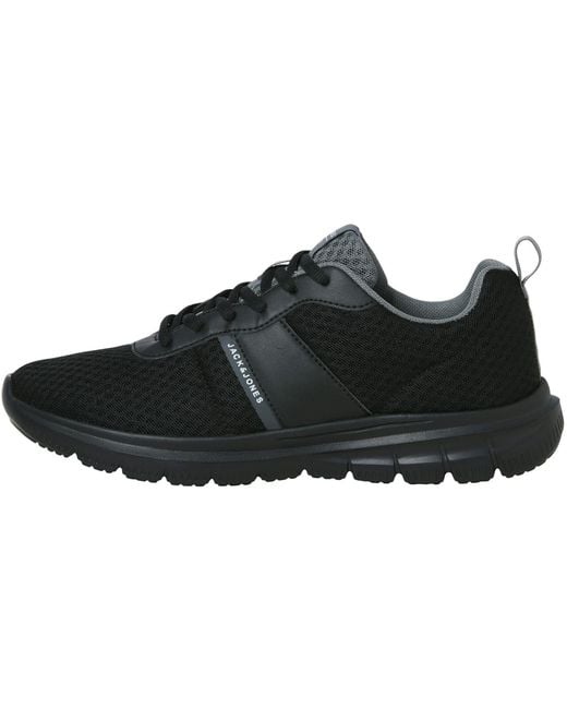 Jack & Jones Black Taylor Mesh Polyurethane Standard Trainers Pu for men