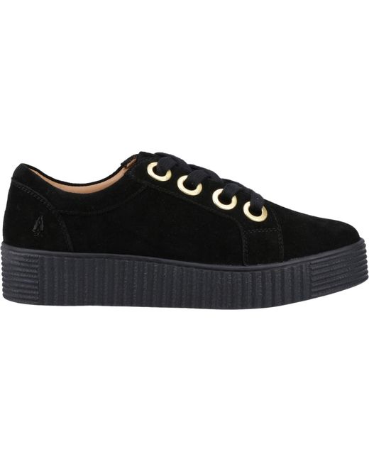 Hush Puppies Black Tamsin Suede Trainers