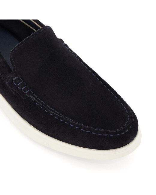 Dune Blue Buftonn Loafers for men
