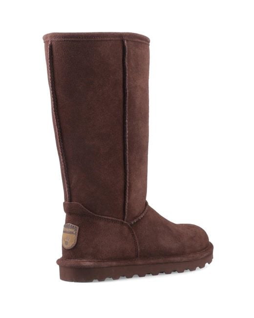 BEARPAW Brown Elle Tall Suede Chicory Winter Knee High Boots