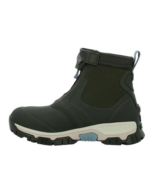 Muck Boot Green Apex Mid Zip Rubber Wellington Boots