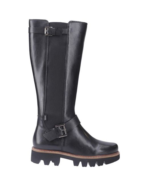Pod Black Aleena Leather/Textile Boots